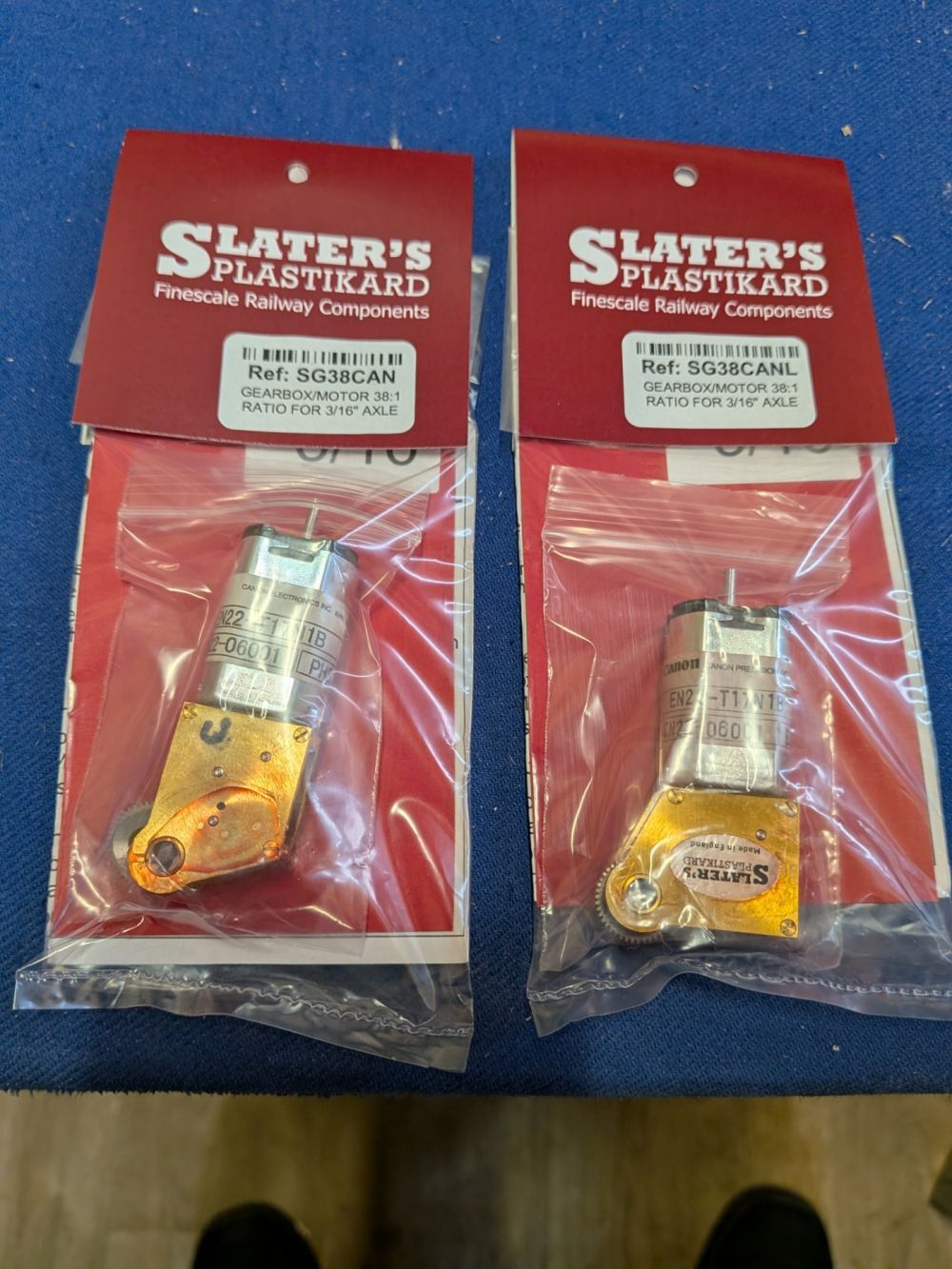 Slaters SG38CAN motor and G/box 3/16 axle